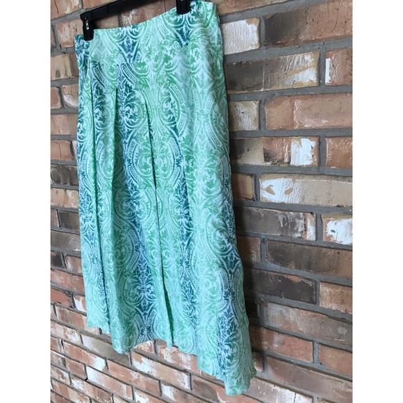 Coldwater Creek Women’s Multicolored Pleated Full Skirt Small - Picture 4 of 8